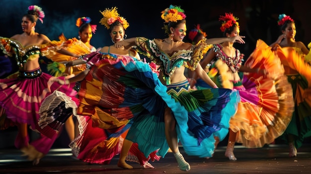 Colorful Traditional Colombian Dance Performance