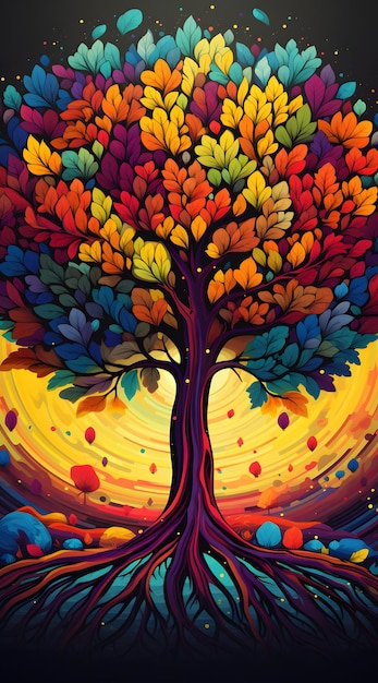 Colorful tree