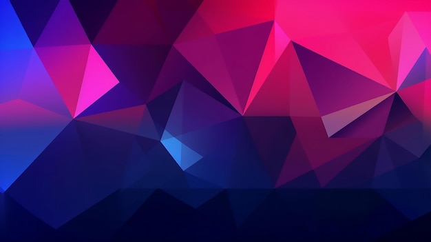 A colorful triangle background with a blue and pink triangle pattern.