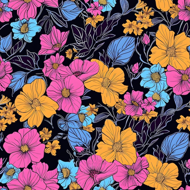 colorful tropical background tropical floral pattern