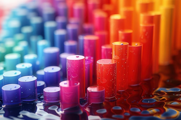 Colorful tubes of paint on a black background Closeup