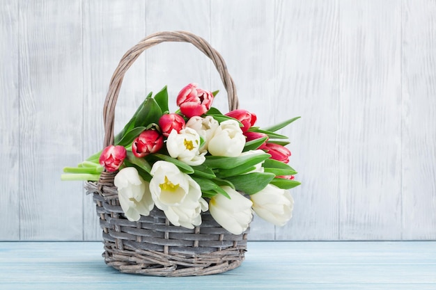 Colorful tulips bouquet