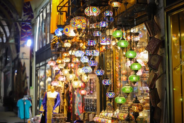 Colorful Turkish Laterns in Istanbul Turkey