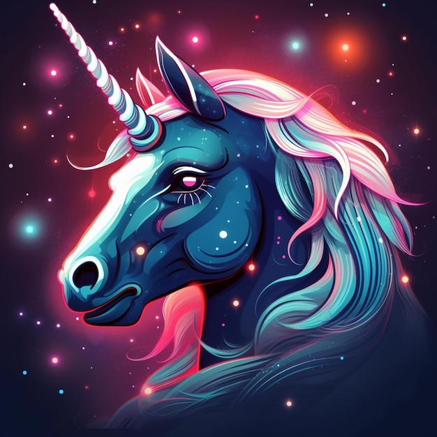 Colorful unicorn vector illustration design