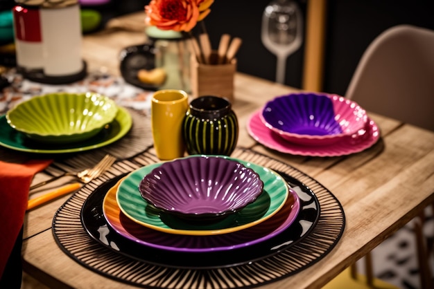 a colorful and unique dinnerware for a personalized and stylish dining lifestyle