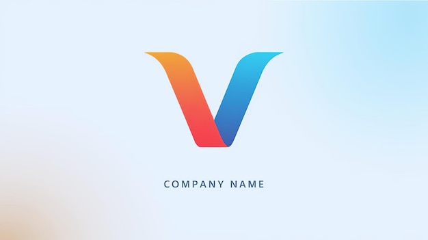 colorful V logo design