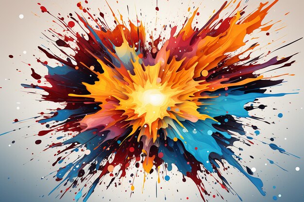 Photo colorful vector art of a chaotic explosion of colorful ai generated