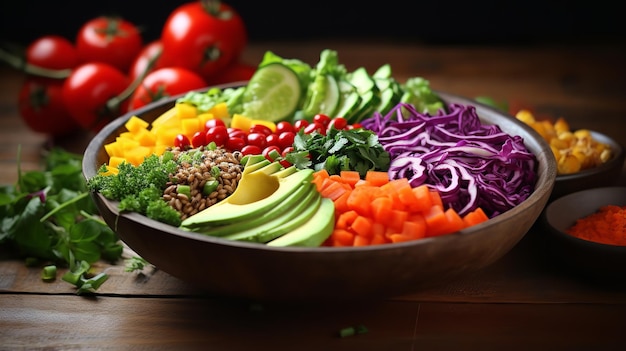 Colorful Vegan Buddha Bowl Balanced and Nutritious