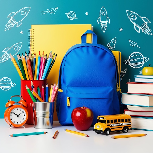 a colorful vibrant back to school theme