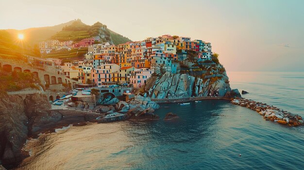 Colorful Village on the Coast of Italy