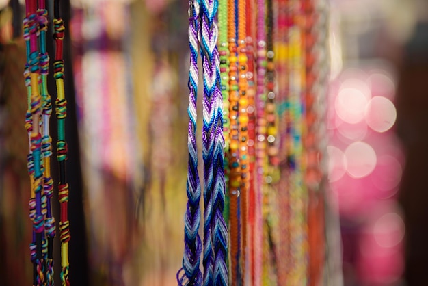 Colorful vivid handmade raided bracelets on the market