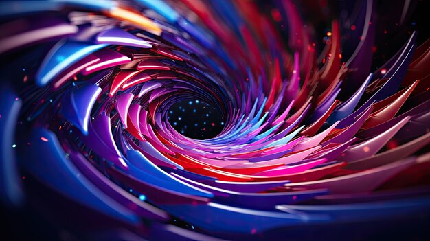 Photo colorful vortex energy cosmic spiral waves multicolor swirls explosion abstract