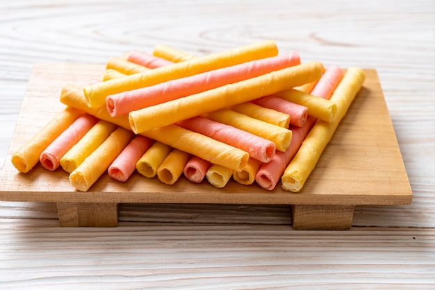 colorful wafer stick roll