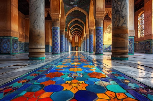 A Colorful Walk Through a Moroccan Mosque