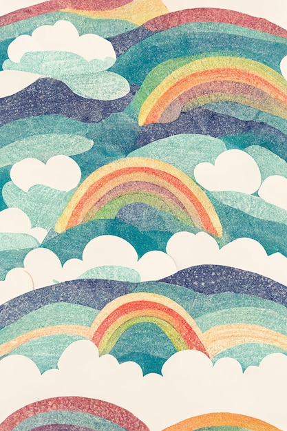 A colorful wallpaper that says'rainbows'on it