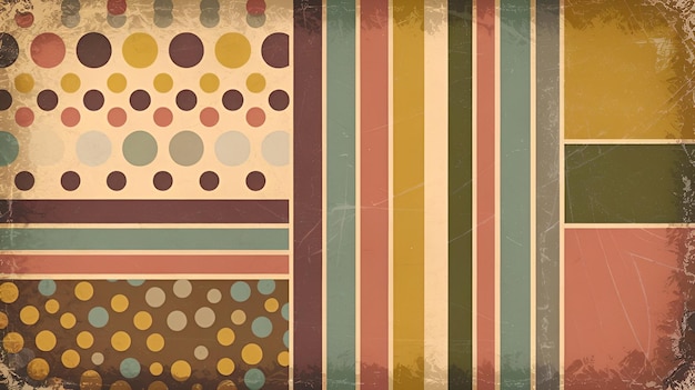 Photo a colorful wallpaper with circles and dots on it