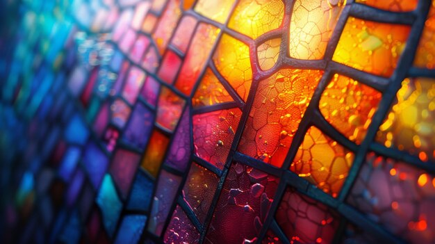 Colorful Wallpaper With Water Droplets CloseUp