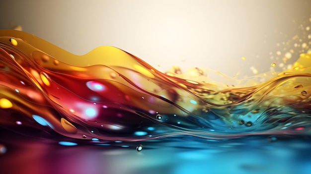 A colorful water background with a white background