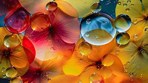 A colorful water droplet is shown in a colorful image.