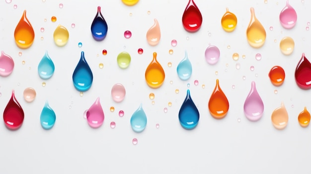 Colorful Water Droplets Background