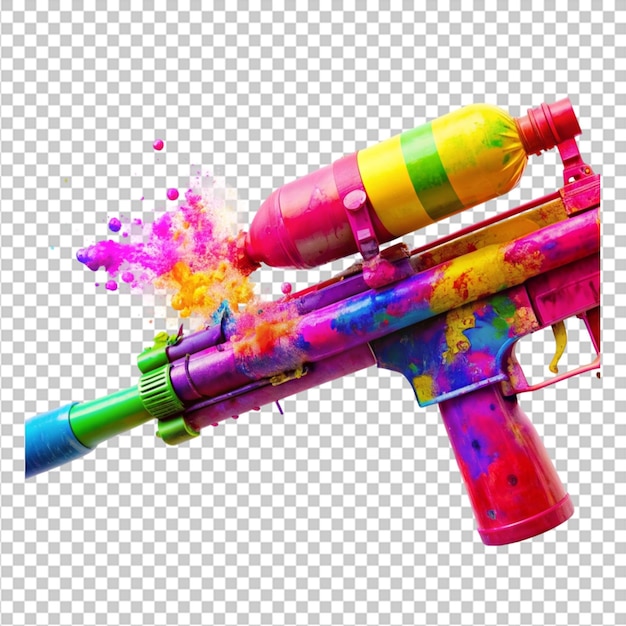 colorful water guns collection in flat style