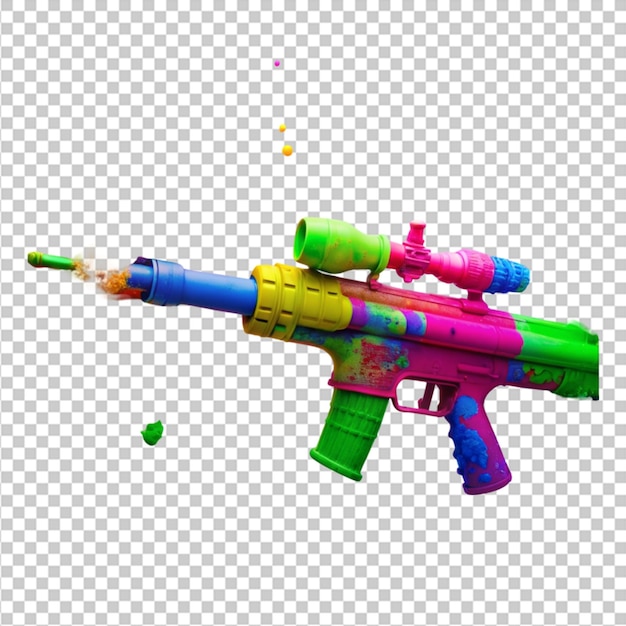 colorful water guns collection in flat style