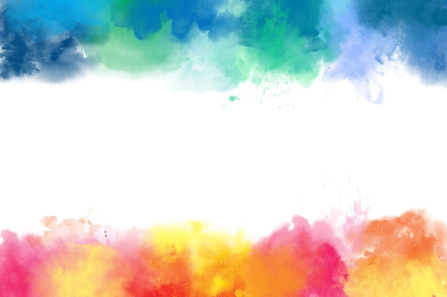 Colorful watercolor abstract borders background easy use different border or together big size