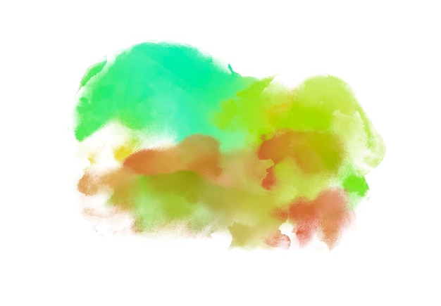 Colorful Watercolor art hand brush strokes paint isolated on white backgroundAbstract Watercolor ba