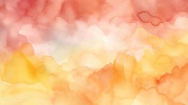 A colorful watercolor background with a pink and yellow background.