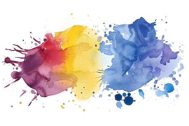 Colorful watercolor background with rainbow color