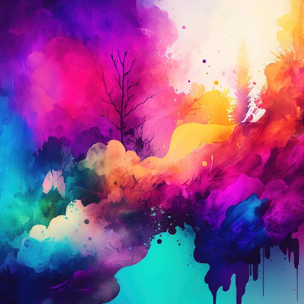 colorful watercolor background