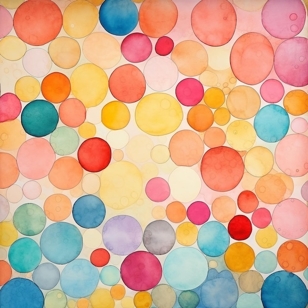 colorful watercolor circles