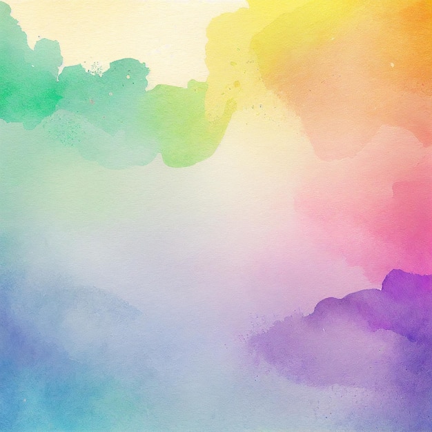 A colorful watercolor painting with a rainbow background.