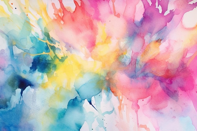 A colorful watercolor painting with the word " water " on it.