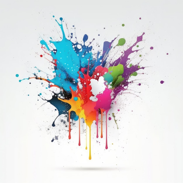 Colorful Watercolor Splash Illustration AI Generative