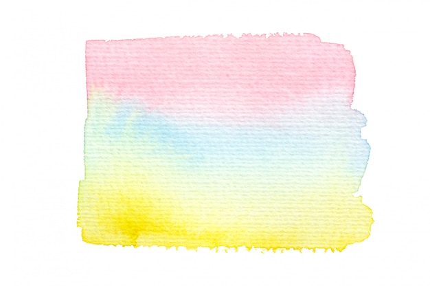 Colorful watercolor stain