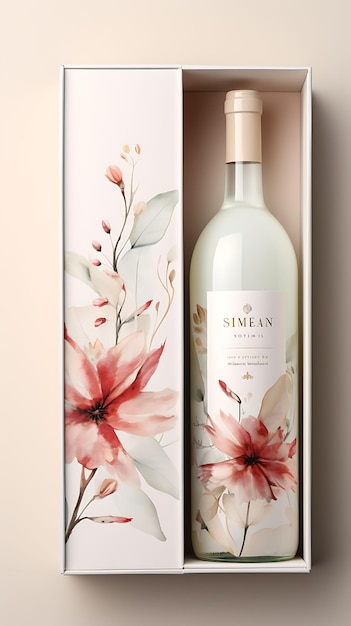 Colorful Watercolor Wine Label Packaging With a Soft and Dreamy Color creative concept ideas design