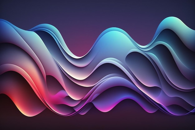 A colorful wave background with a blue and pink background.