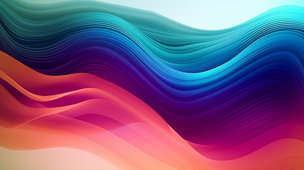 A colorful wave background with a blue and purple background.