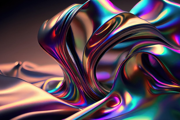 A colorful wave is depicted in this abstract image.