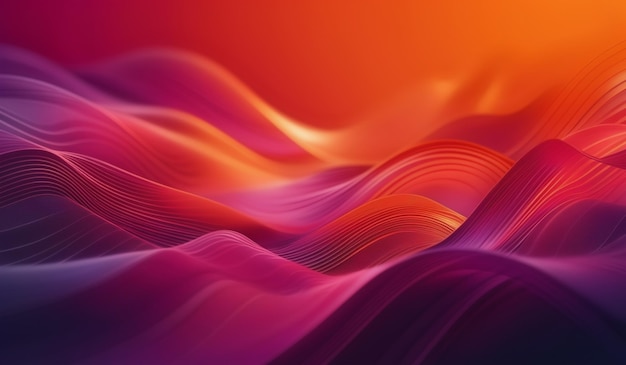 a colorful wave is moving across a red background