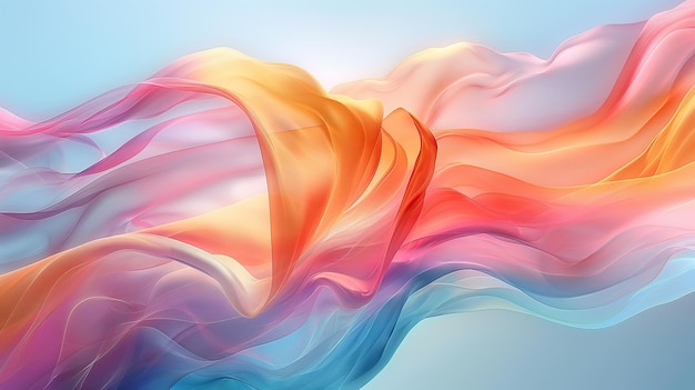 a colorful wave is painted with the colors of the rainbow