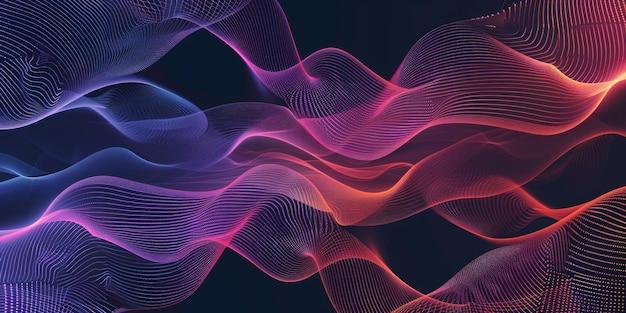 A colorful wave of light with a purple and red hue stock background