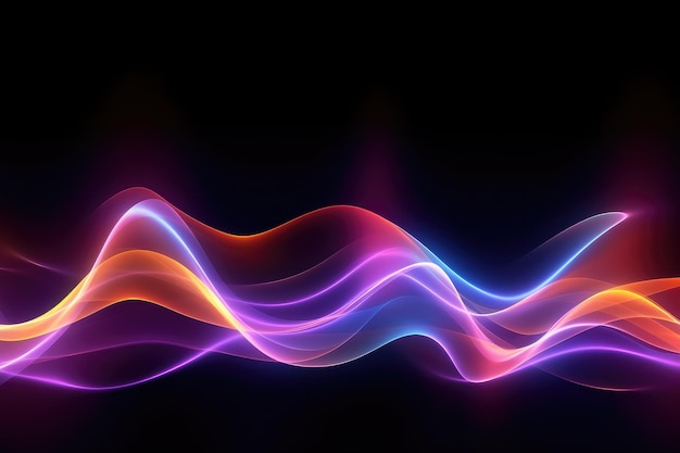 A colorful wave with a black background