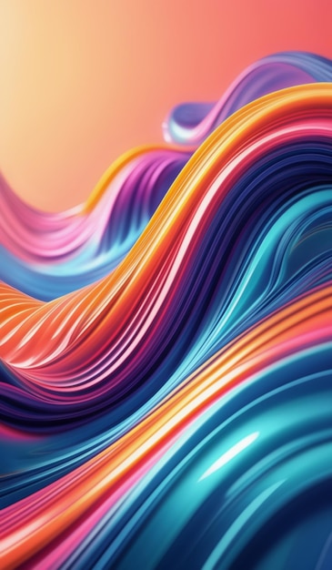 a colorful wave with the colors of the rainbow