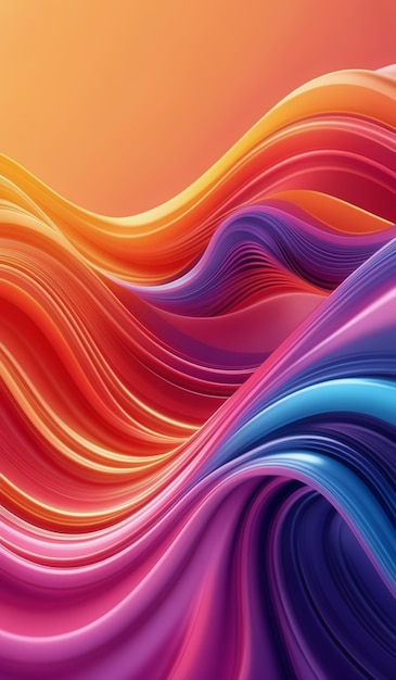 a colorful wave with the colors of the rainbow