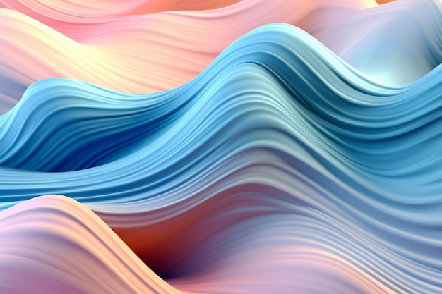 A colorful wave with a pink and blue background.