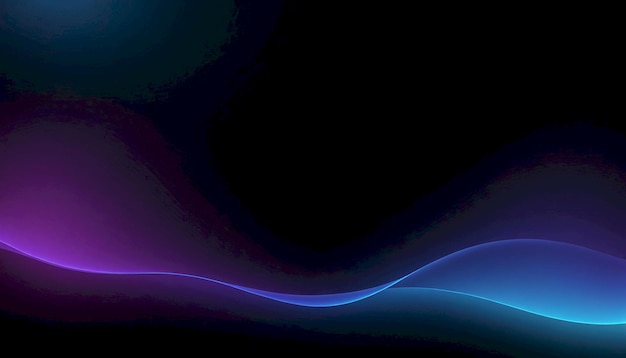 Photo a colorful wave with purple and blue lines and a black background