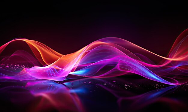 a colorful wave with purple and orange lines and the word quot pink quot in the middle