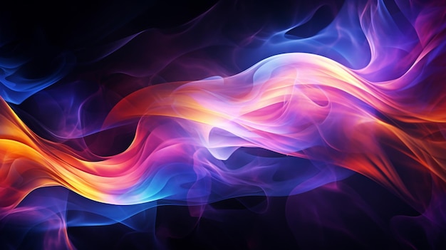 a colorful wave with a purple and orange swirl